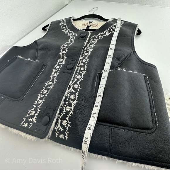 Free People Travelers Leather Vest size Medium NWT - Picture 6 of 11